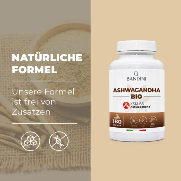 Bio-Ashwagandha-Nahrungsergänzungsmittel