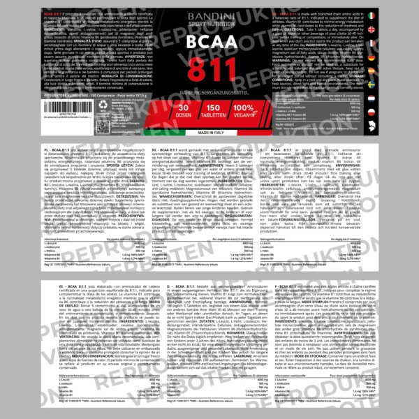 BCAA 8 1 1-Nahrungsergänzungsmittel