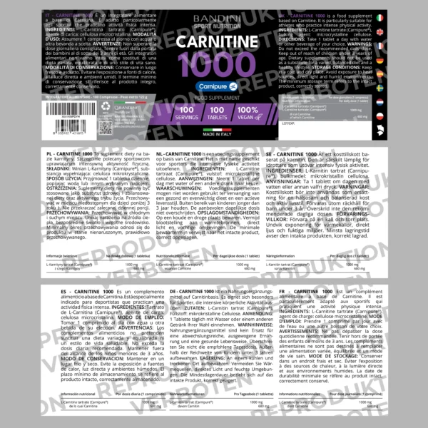 Carnitin 1000-Nahrungsergänzungsmittel