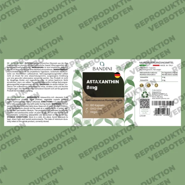 Astaxanthin-Nahrungsergänzungsmittel