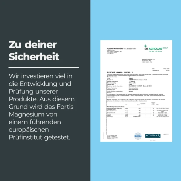 Fortis Magnesium-Nahrungsergänzungsmittel
