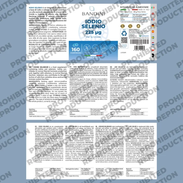 Iode Selenium 225 mcg 160 compresse
