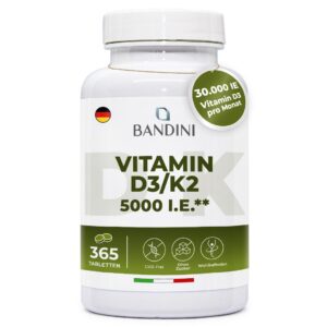 Vitamin D3 K2 5000ie 365 Tabletten