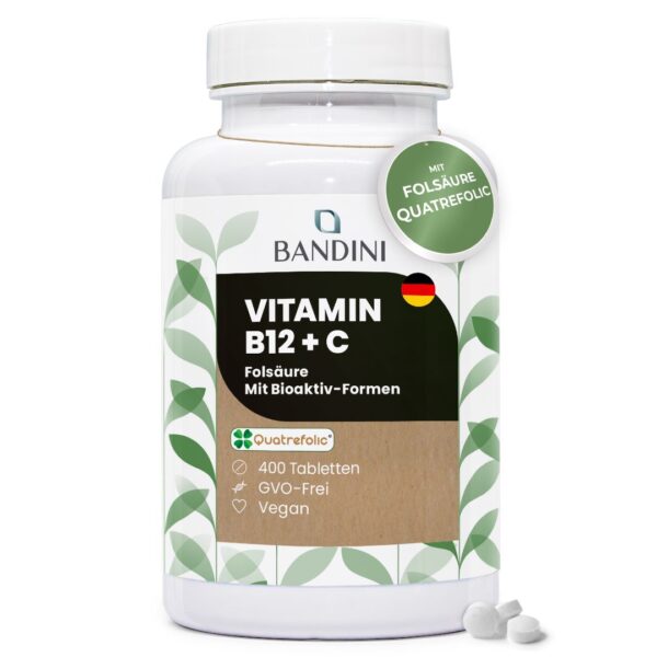 Vitamin B12 + Folsäure (Blüten) - 400 Tabletten